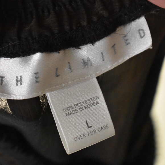 SOLD 90s The Limited Womens Pants High Waist Wide Leg Black Brown VTG - Picture 5 of 5